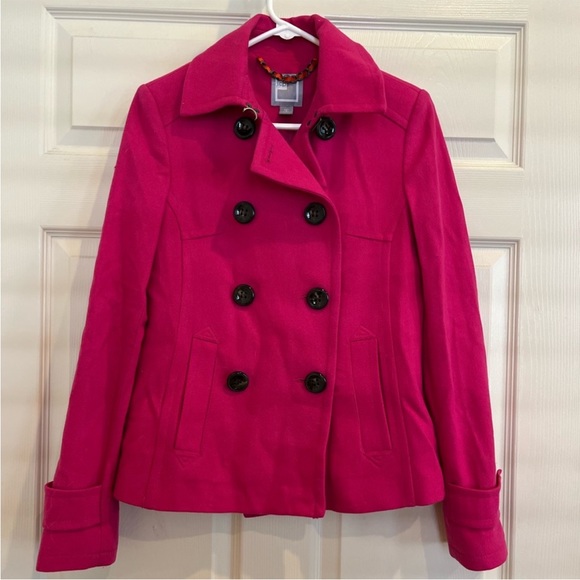 JCP pink wool winter jacket - Picture 2 of 10